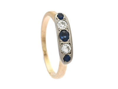 Jewellery, RING, 18K gold/silver