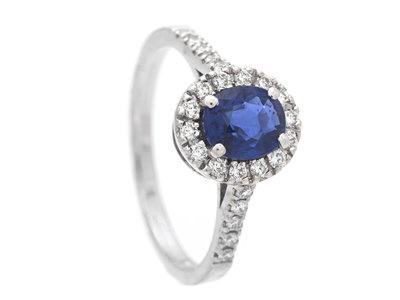 Jewellery, CLUSTER RING, 18K white gold