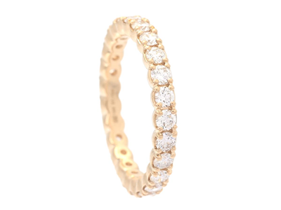 Jewellery, FULL ETERNITY RING, 18K gold with 25 brilliant cut diamonds approx. 1,10 ctw