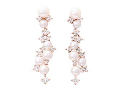Jewellery, PEARL EARRINGS, 18K rose gold