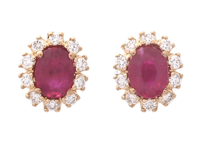 Jewellery, CLUSTER EARRINGS, 18K gold