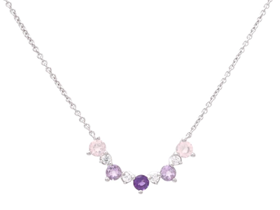 Jewellery, NECKLACE, 18K white gold with 3 amethysts 0,19 ctw
