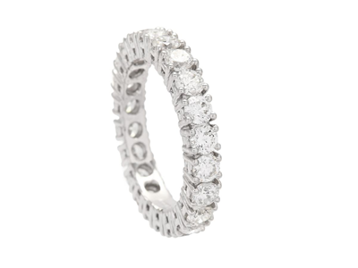 Jewellery, FULL ETERNITY RING, 18K white gold