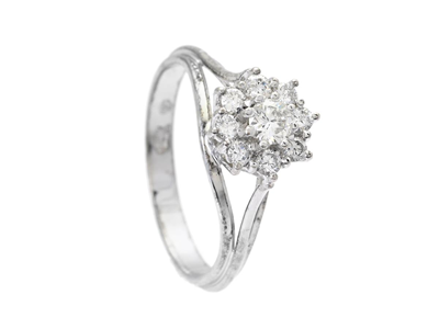 Jewellery, RING, 18K white gold