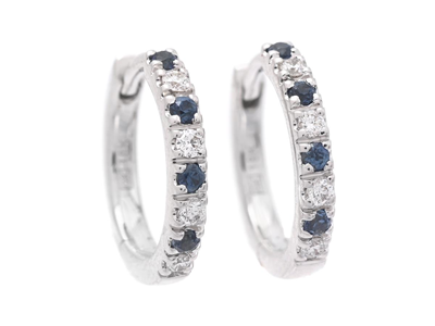 Jewellery, HOOP EARRINGS, 18K white gold