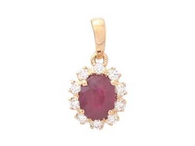 Jewellery, CLUSTER PENDANT, 18K gold
