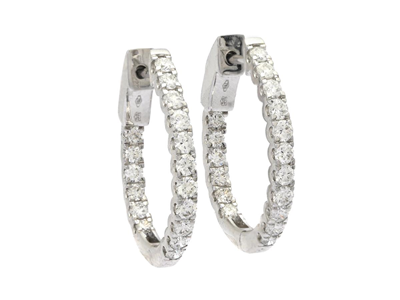 Jewellery, EARRINGS, 18K white gold