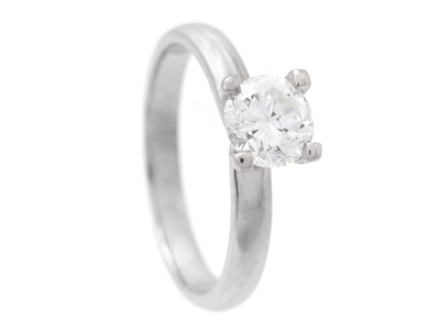 Jewellery, SOLITAIRE RING, platinum