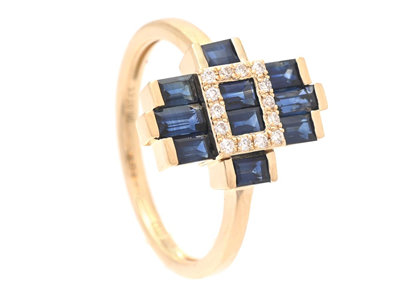 Jewellery, EARRINGS, 18K gold 10 blue sapphires 1,22 ctw