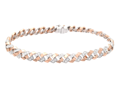 Jewellery, BRACELET, 18K white gold/rose gold