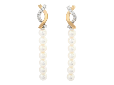 Jewellery, PEARL EARRINGS, 18K gold/white gold