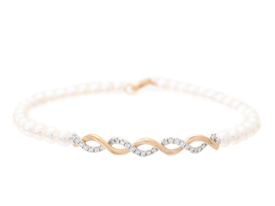 Jewellery, PEARL BRACELET, 18K gold/white gold