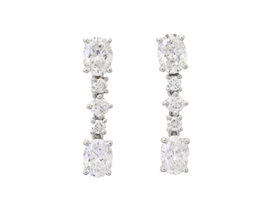 Jewellery, EARRINGS, 18K white gold