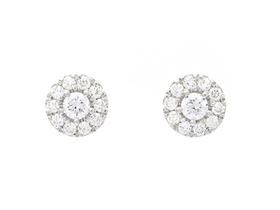 Jewellery, EARRINGS, 18K white gold