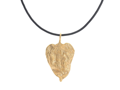 Jewellery, PENDANT, gold plated paper