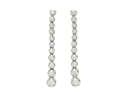 Jewellery, EARRINGS, 18K white gold