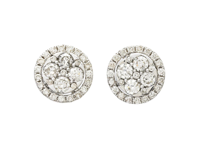 Jewellery, EARRINGS, 18K white gold