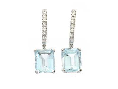 Jewellery, EARRINGS, 18K white gold