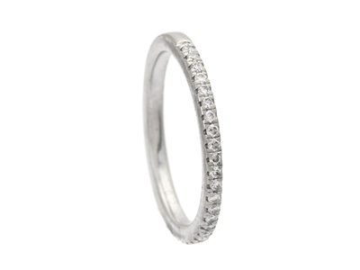 Jewellery, ETERNITY RING, 18K white gold