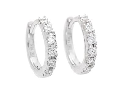 Jewellery, HOOP EARRINGS, 18K white gold