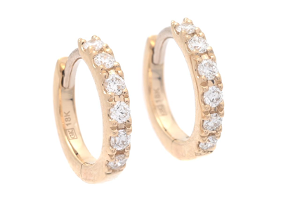 Jewellery, HOOP EARRINGS, 18K gold