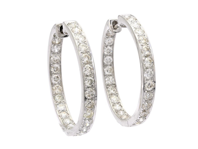 Jewellery, EARRINGS, 18K white gold