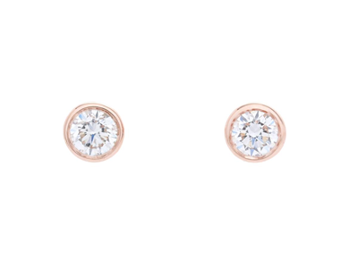 Jewellery, SOLITAIRE EARRINGS, 18K rose gold