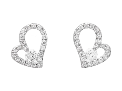 Jewellery, EARRINGS, 18K white gold