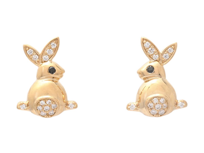 Jewellery, EARRINGS, 18K gold with 30 brilliant cut diamonds 0,09 ctw