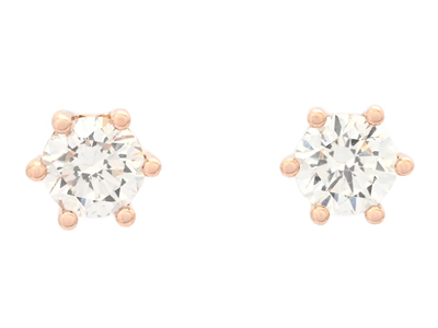 Jewellery, SOLITAIRE EARRINGS, 18K rose gold
