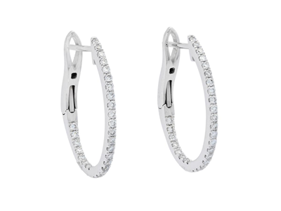 Jewellery, HOOP EARRINGS, 18K white gold
