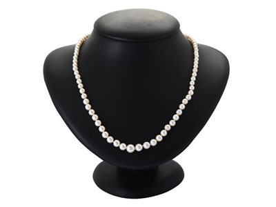 Jewellery, PEARL NECKLACE, cultured pearls approx. 3-7 mm