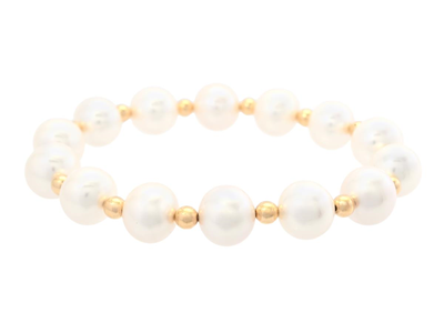 Jewellery, PEARL BRACELET, cultured freshwater pearls approx. 10,0 -11,0 mm