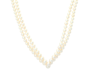 Jewellery, PEARL NECKLACE, two rows