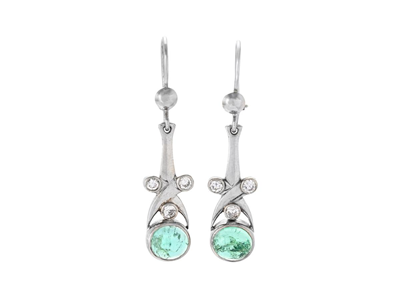 Jewellery, EARRINGS, 18K white gold