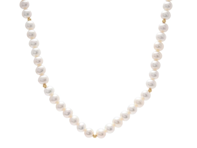 Jewellery, PEARL NECKLACE, cultured freshwater pearls approx. 6,0 - 7,0 mm