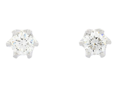 Jewellery, SOLITAIRE EARRINGS, 18K white gold