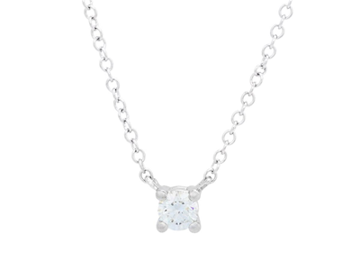 Jewellery, SOLITAIRE NECKLACE, platinum