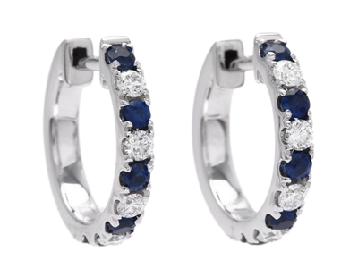 Jewellery, HOOP EARRINGS, 18K white gold