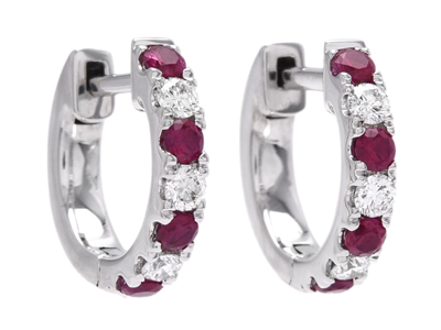 Jewellery, HOOP EARRINGS, 18K white gold