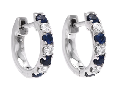 Jewellery, HOOP EARRINGS, 18K white gold