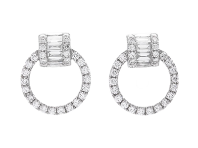 Jewellery, EARRINGS, 18K white gold