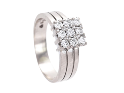 Jewellery, RING, 18K white gold