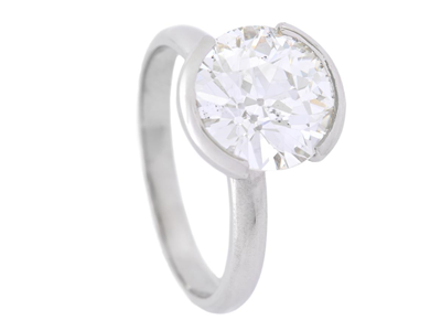 Jewellery, SOLITAIRE RING, platinum