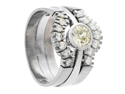 Jewellery, RING, 3 joined rings