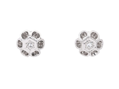Jewellery, EARRINGS, 18K white gold