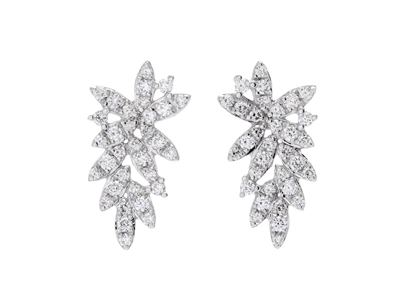 Jewellery, EARRINGS, 18K white gold