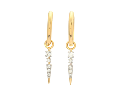 Jewellery, HOOP EARRINGS WITH ATTACHMENTS, 18K gold