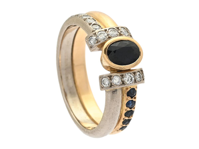 Jewellery, RING, 18K gold/white gold