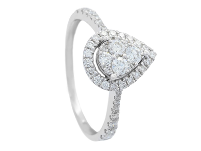 Jewellery, RING, 18K white gold